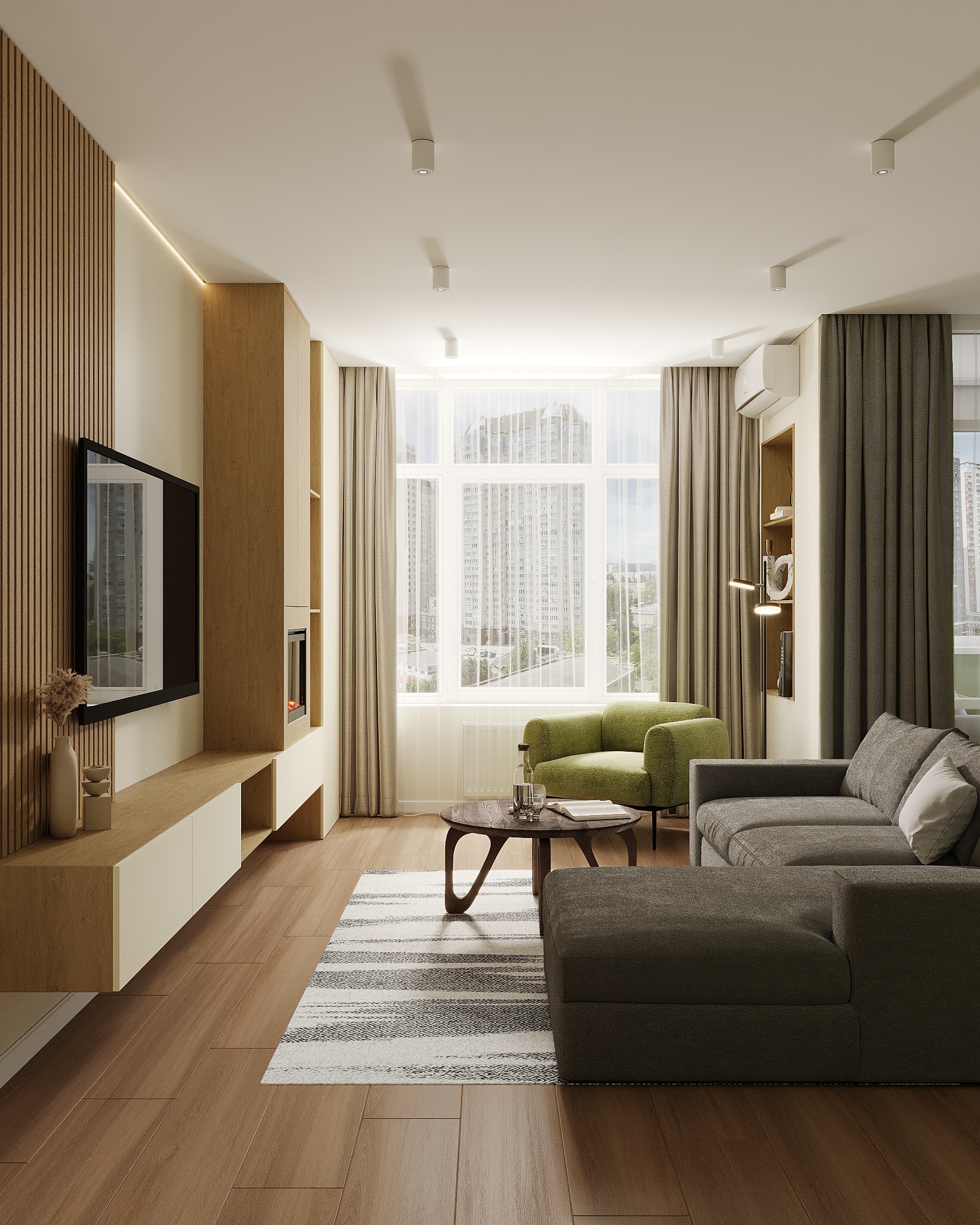 Kitchen-living room I Warm Contemporary-11