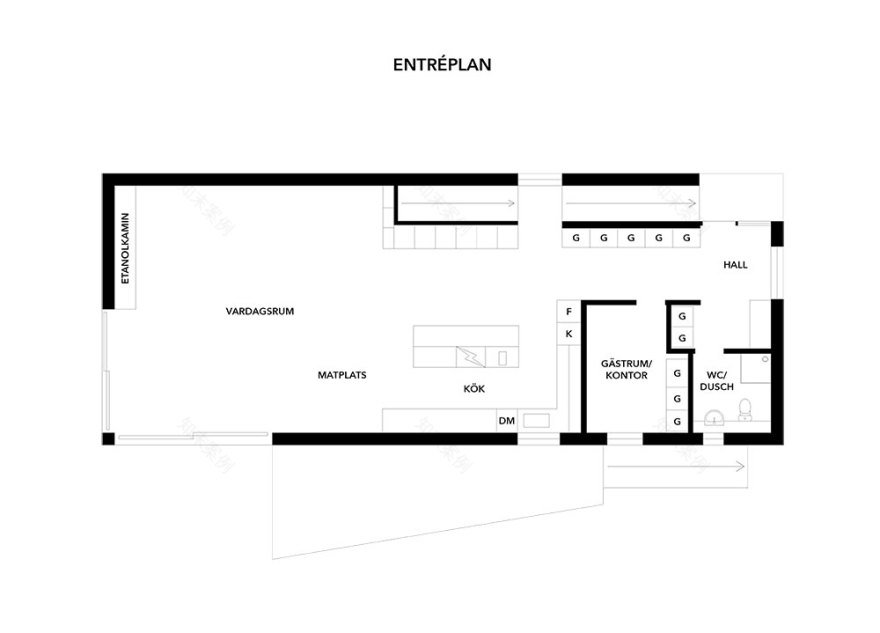 瑞典现代别墅 | 优雅内饰与夕阳美景的完美融合-23