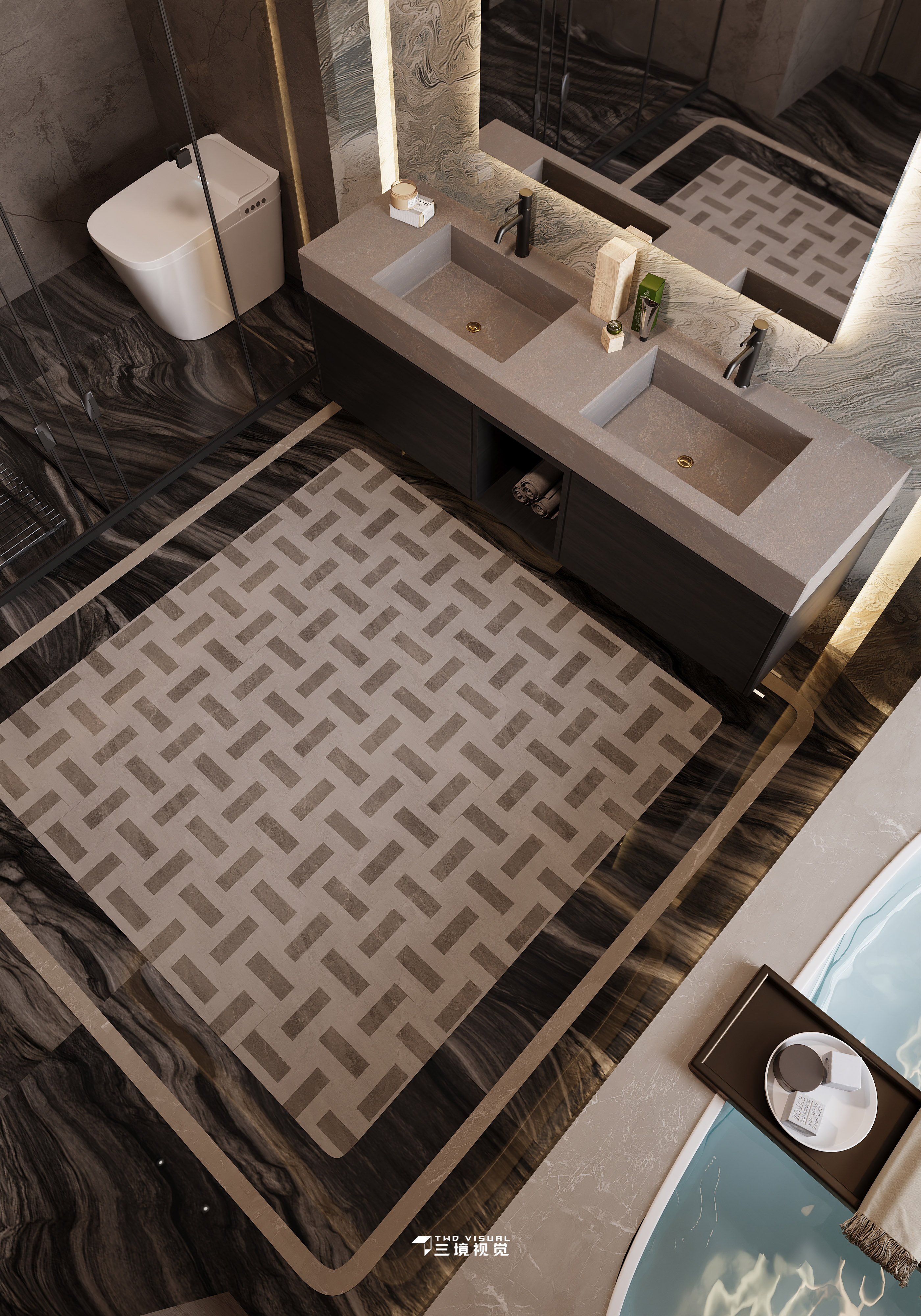 住宅-意式轻奢书房卧室设计-11