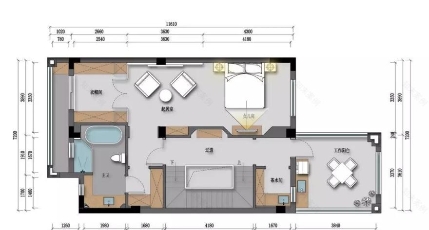 绍兴鸿鹄设计丨别墅优雅流年,温暖美式空间-3