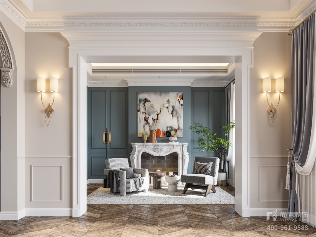 上海滩维多利亚风情空间设计丨中国上海丨上海尚层别墅装饰-7