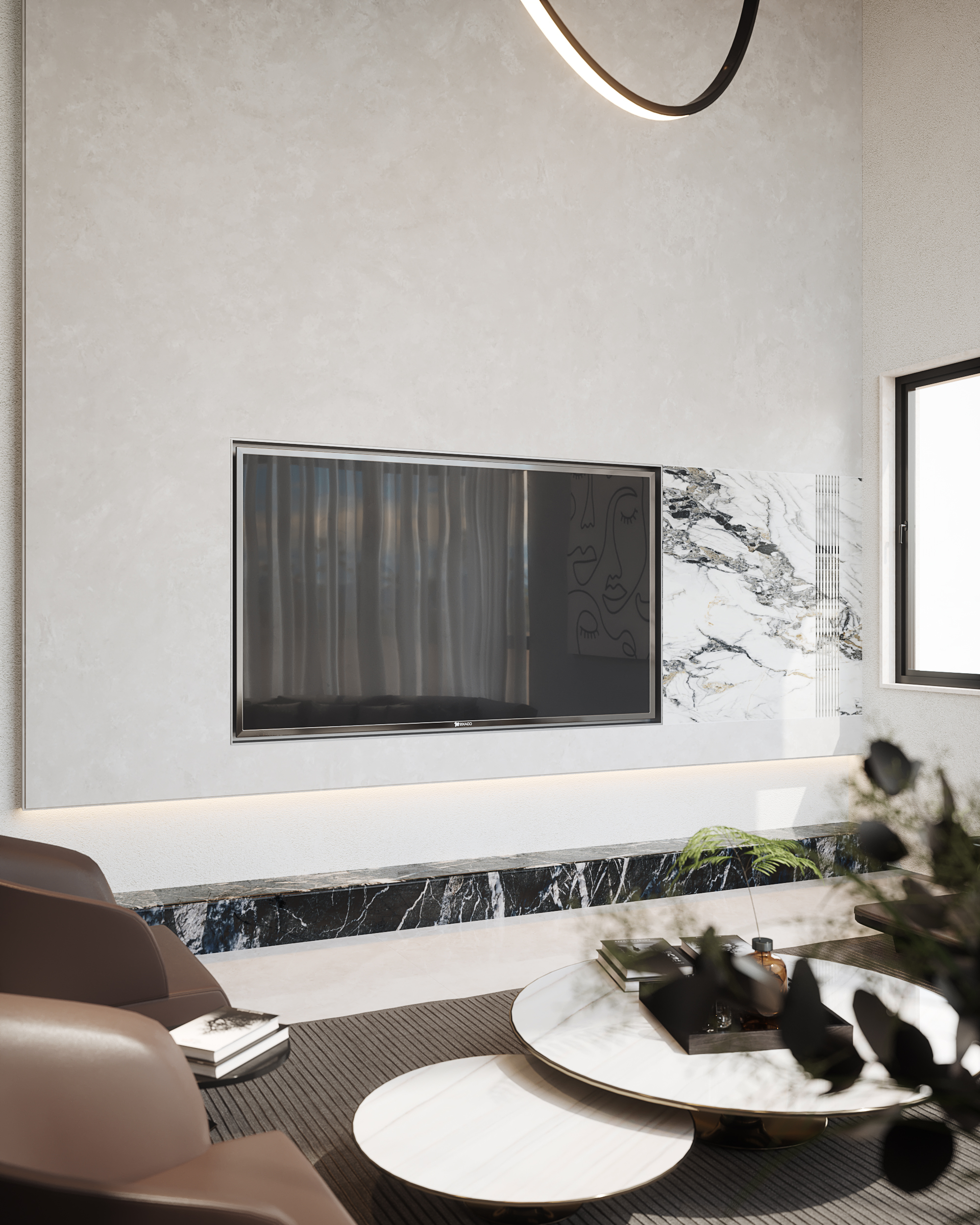 鸿烨表现|简约大气的客餐厅-8