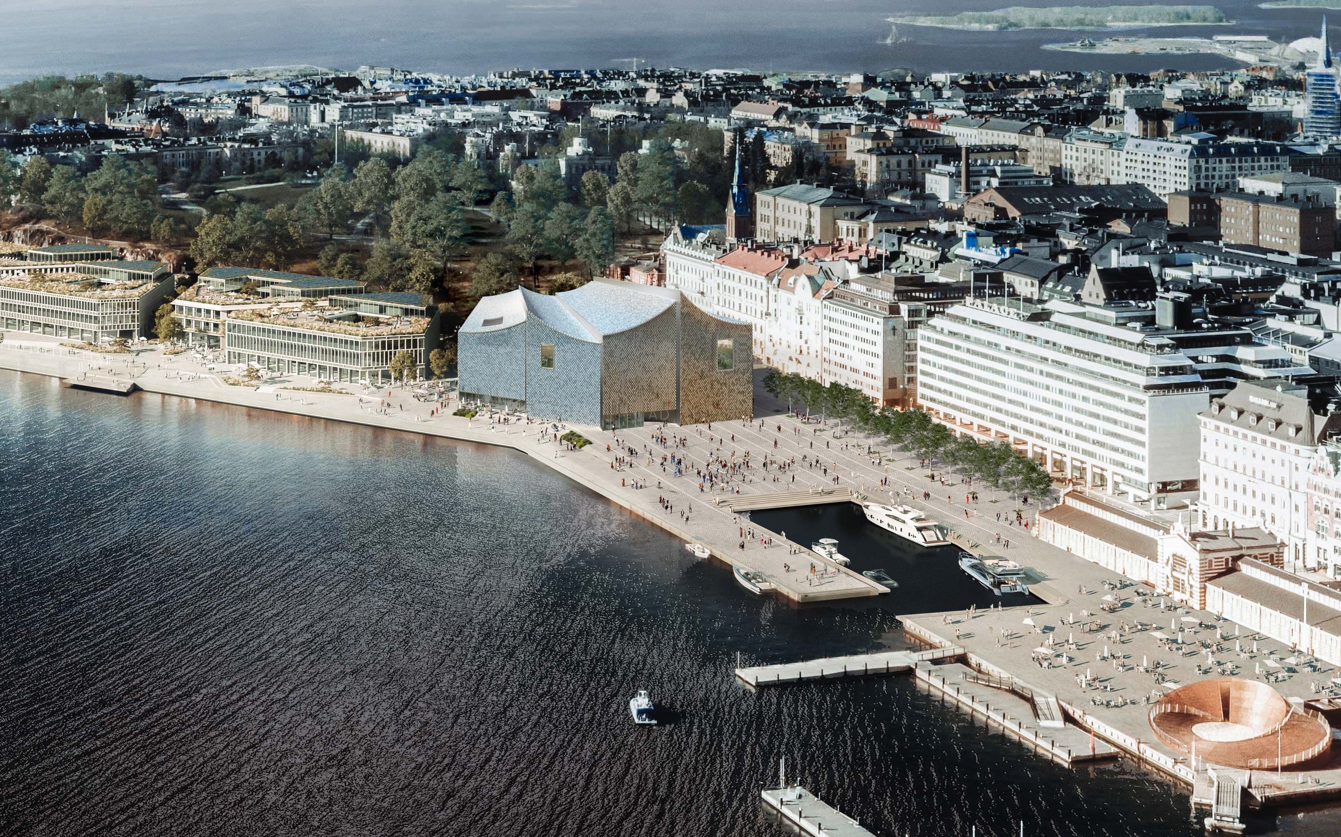 望远镜·帕克联合事务所
注:Associati在意大利语中有联合的、合伙人制的等意思,在商业语境中常表示联合事务所 、联营公司等,这里结合一般命名习惯这样翻译Telescope直译为望远镜,如果它有特定品牌含义可结合实际情况调整 丨芬兰赫尔辛基-1