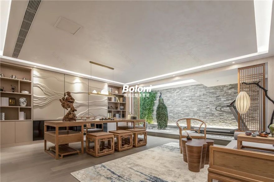 远洋天著 480㎡轻奢混搭风,打造和谐而多彩的家-40