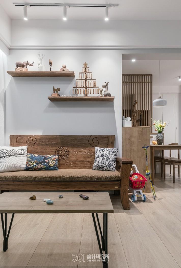 78 平米北欧风小家,绿色背景墙打造轻奢空间-16