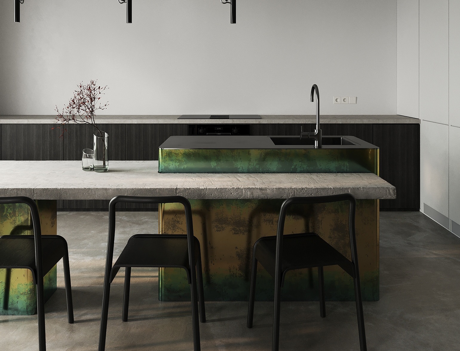 深色系公寓设计 不一样的高级感！-7