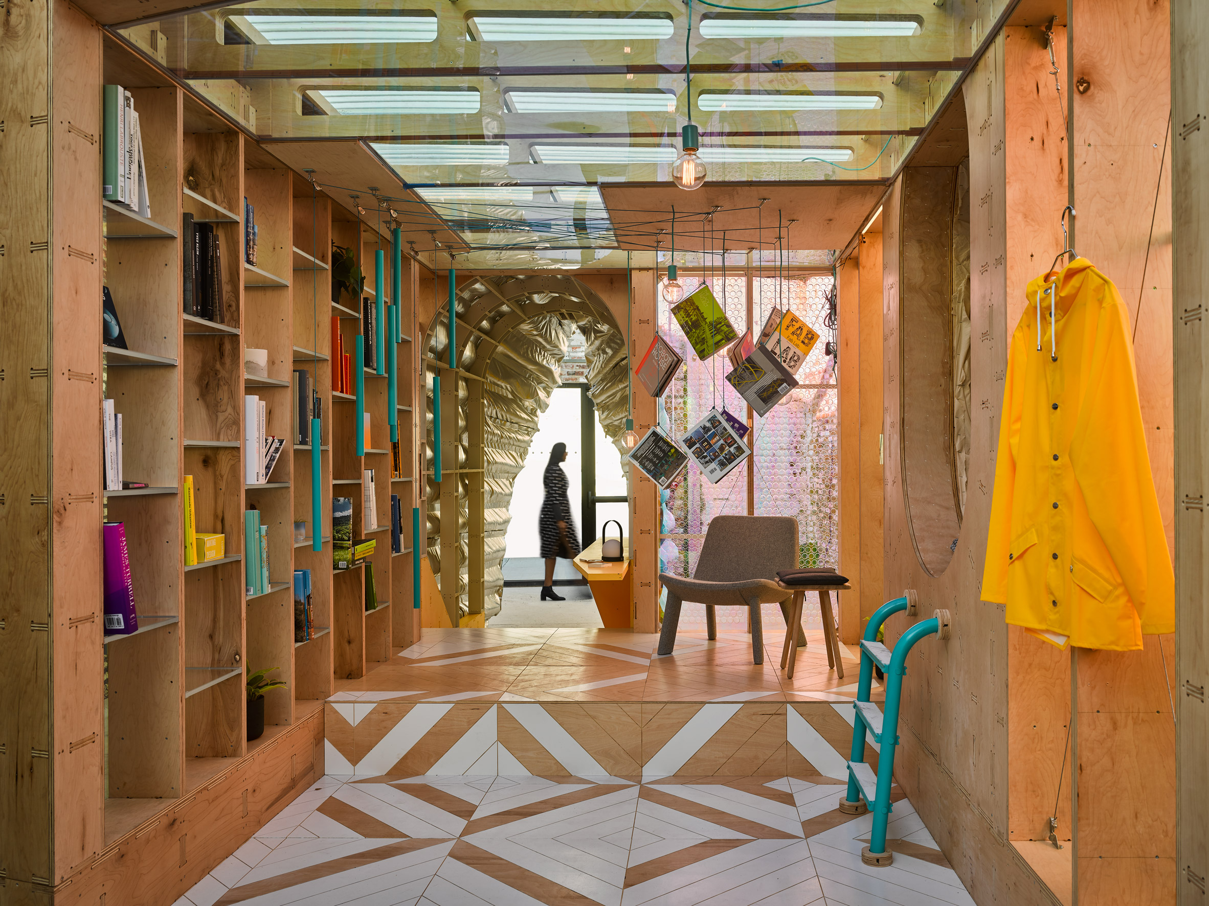 Bureau V adds playful appendages to MINI Living Urban Cabin-9