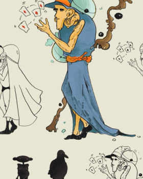 Weird Tarot Reader Character Design
