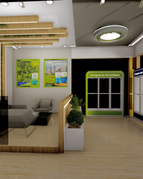 A small booth for Agricultural products company