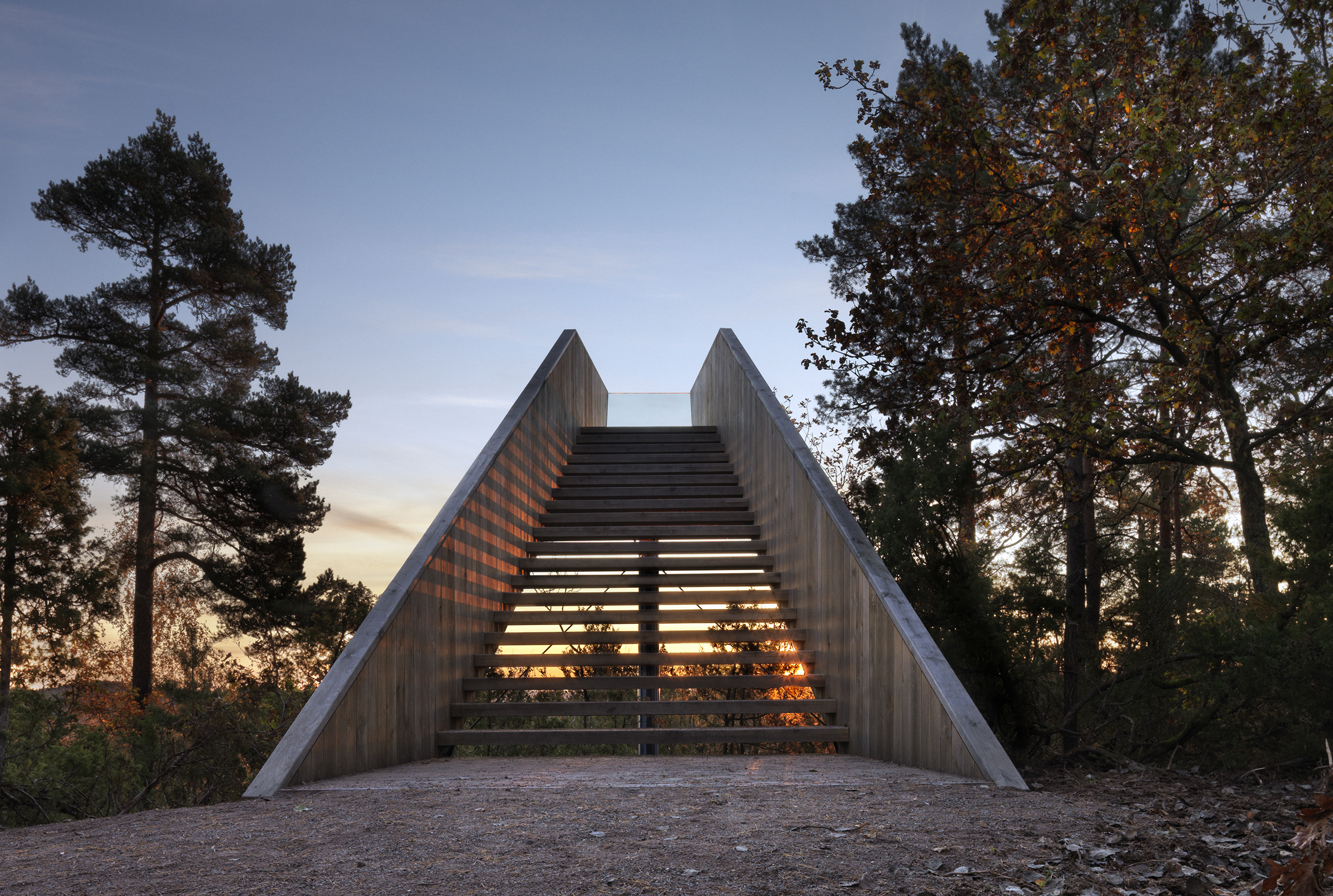 挪威斯托克 Sti For Øye 雕塑公园中的森林楼梯 / Saunders Architecture-2