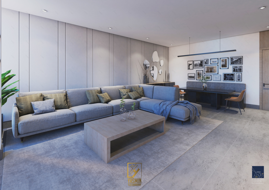 当代小公寓设计(橄榄绿)丨yasminy.elsharawy-12