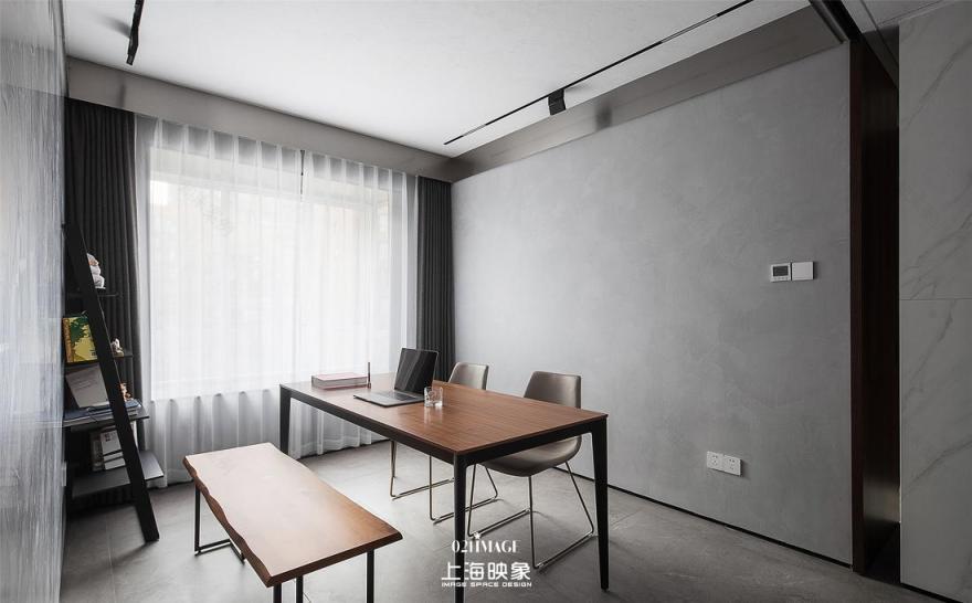 极简黑白灰,不锈钢与岩板的完美融合丨河马装饰-47