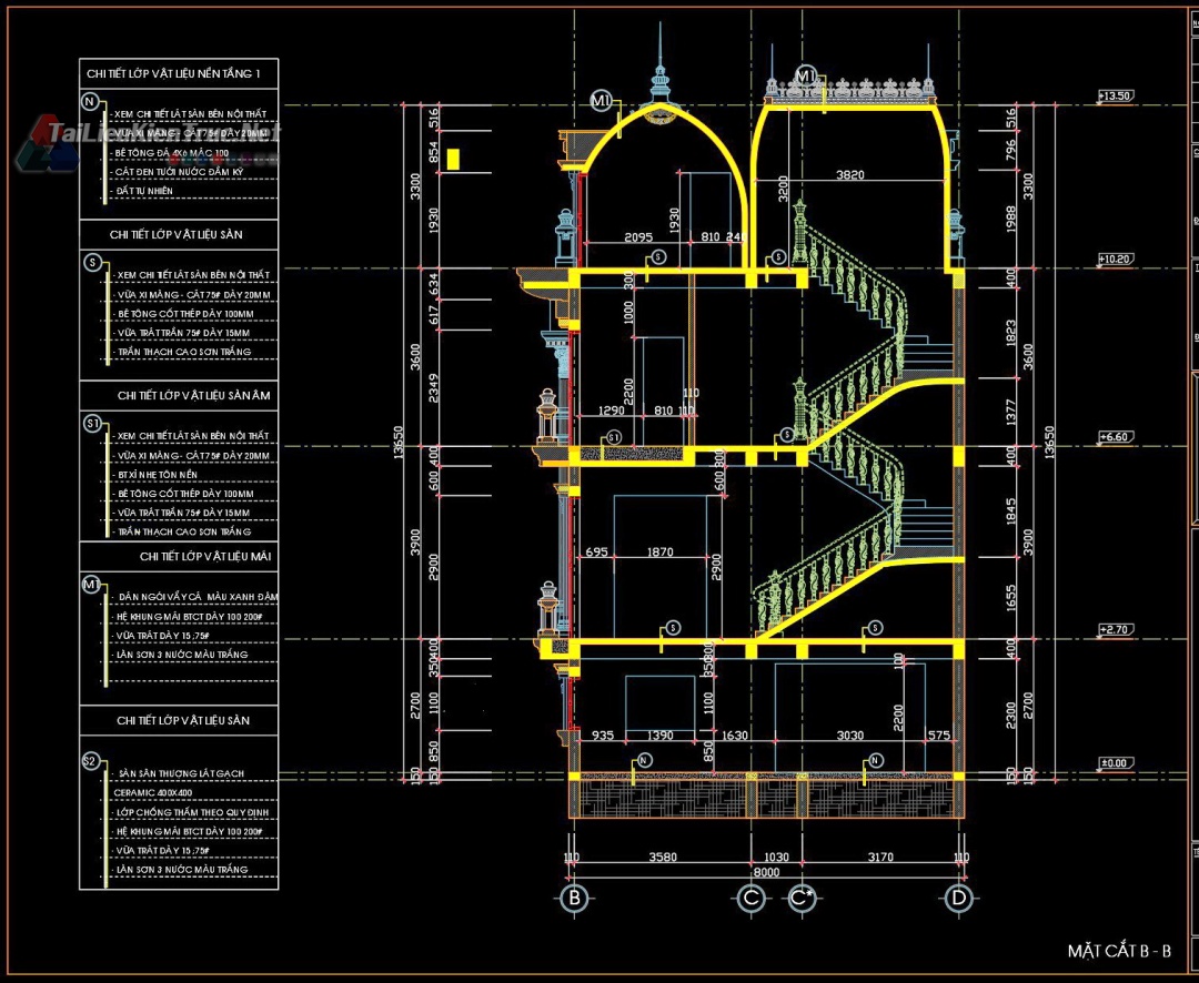 别墅古堡3层新古典设计方案（10·22m）-37