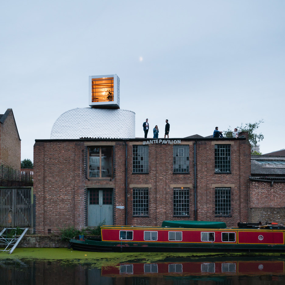 PUP Architects builds rooftop pavilion disguised as warehouse air duct-0