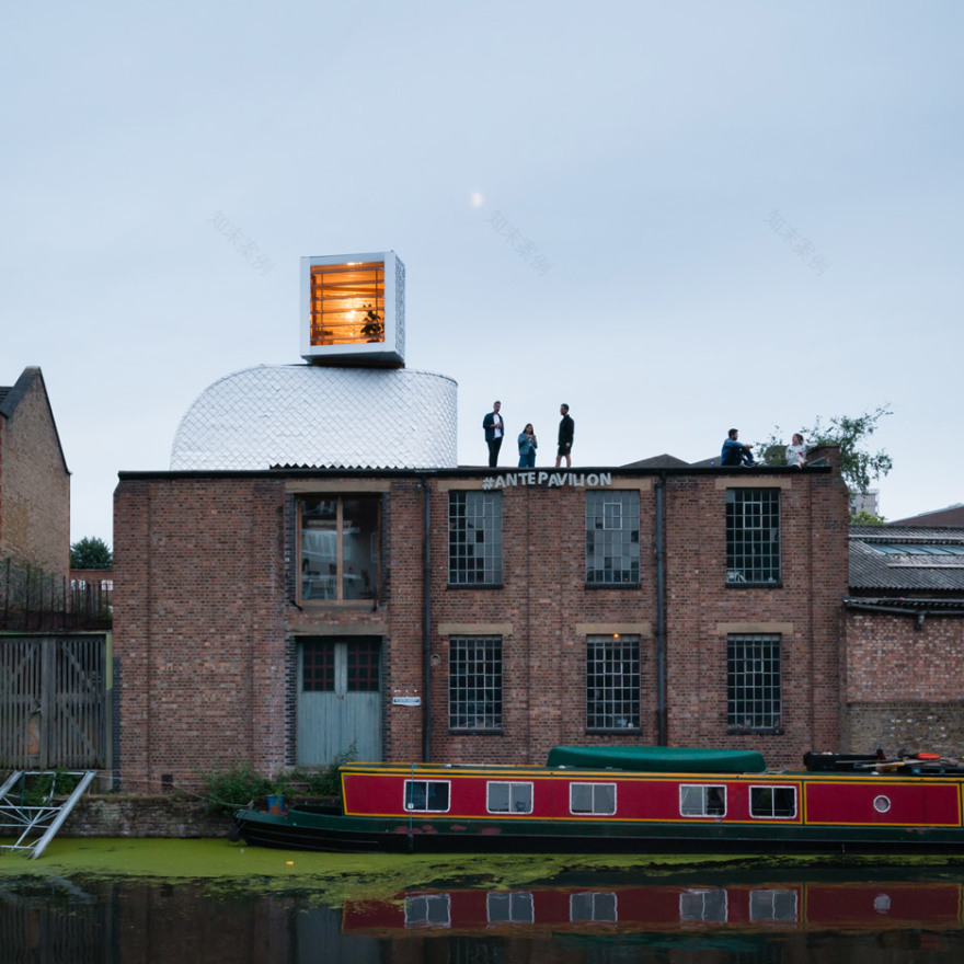 PUP Architects builds rooftop pavilion disguised as warehouse air duct-0