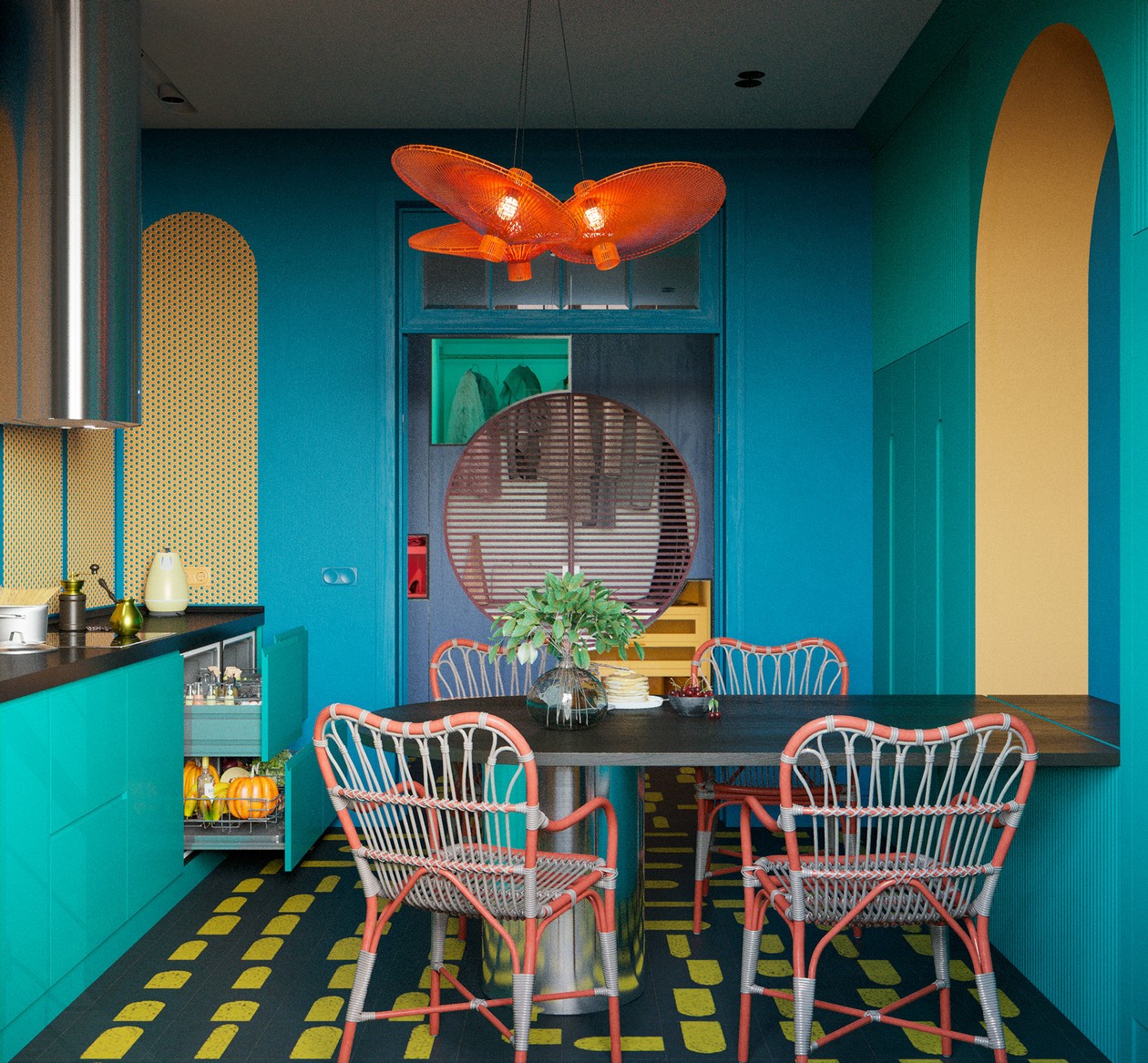 多彩混搭风公寓设计-3