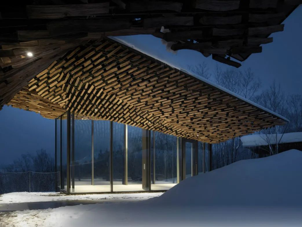 褶皱起伏的贝壳桑拿房丨日本丨隈研吾建筑事务所-272