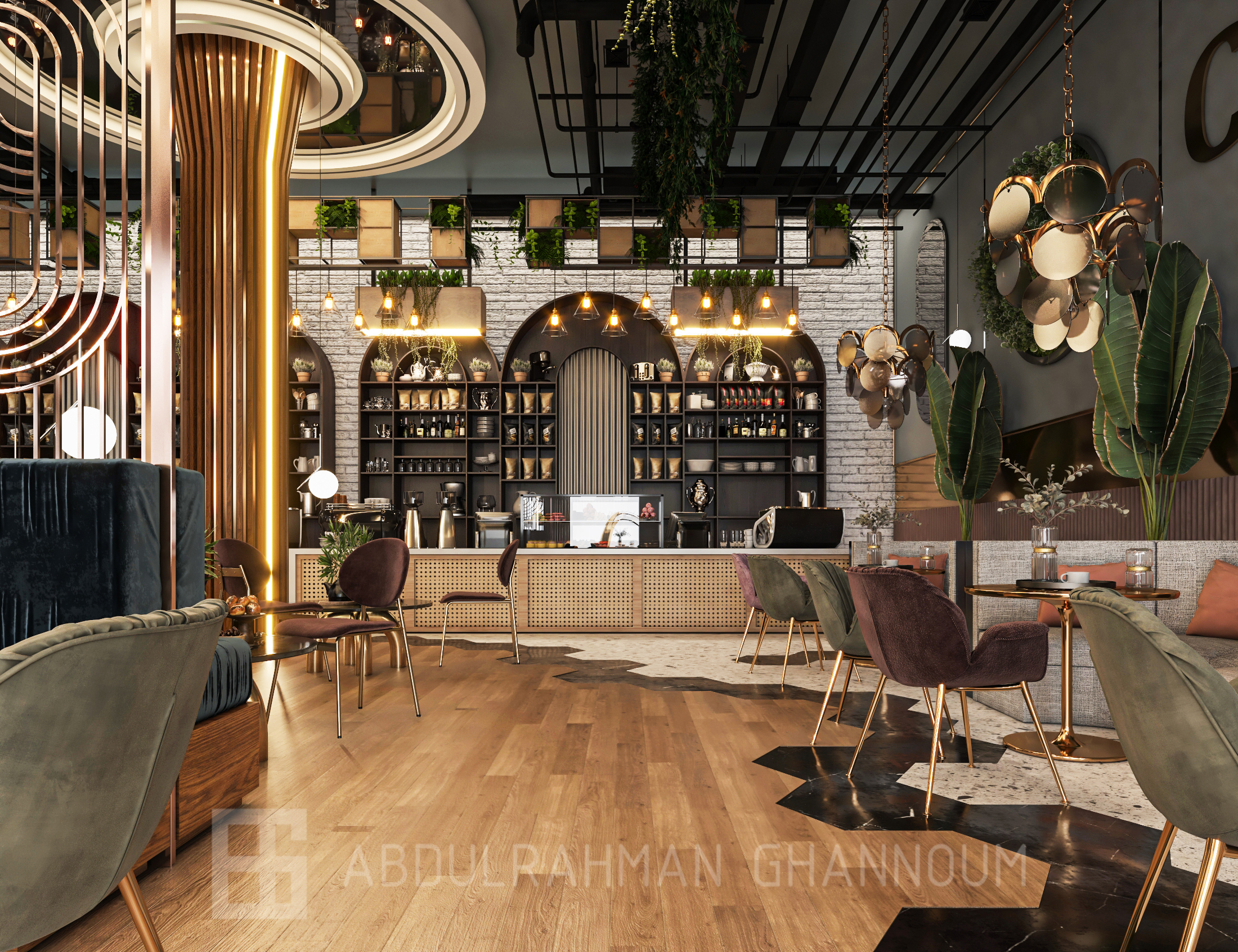 咖啡馆设计室内建筑丨沙特阿拉伯丨Eng. Abdulrahman Ghannoum-19