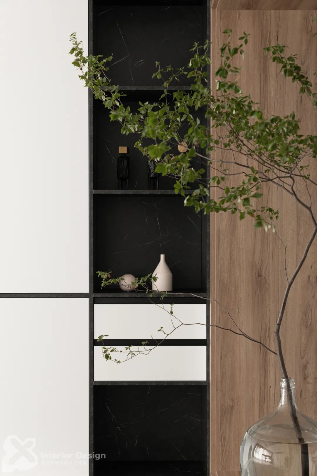 东阳 420㎡极简复式,黑白灰构建纯粹空间-62