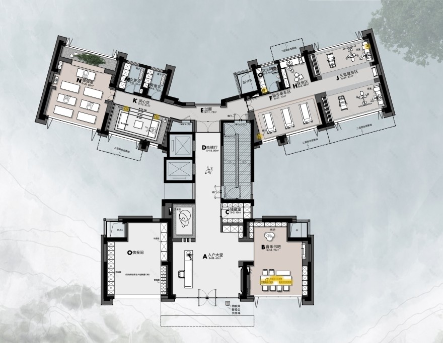 金众·柏悦公馆(一期)7,8栋公区大堂泛会所丨中国东莞丨诗意空间设计-104