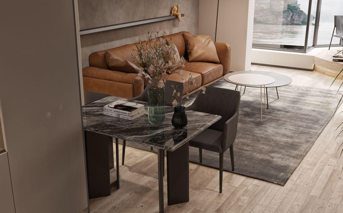 黑白灰碰撞木色打造储物空间充足的家|研筑国际-3