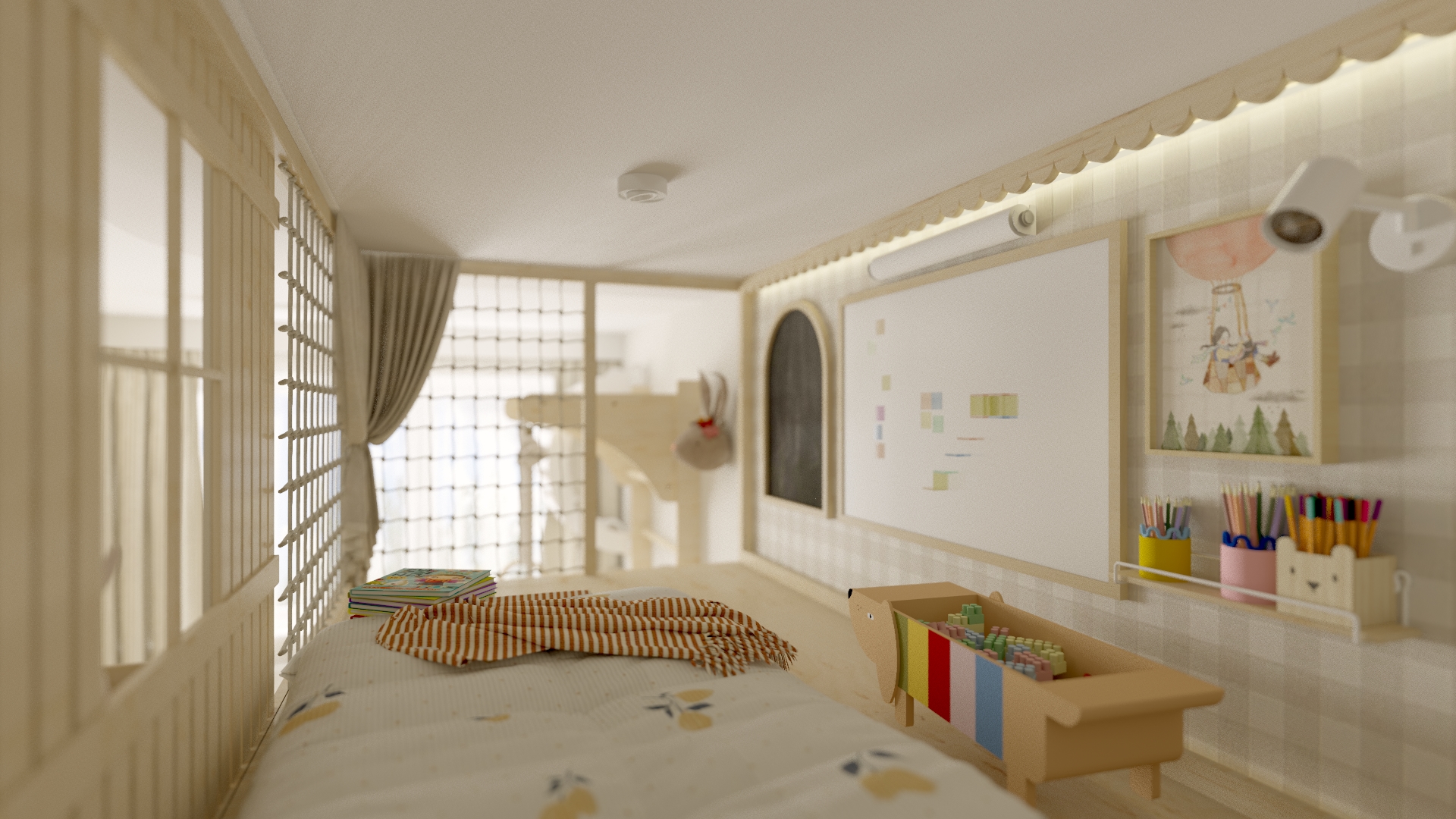 Pokój Zosi z antresolą w wersji beżowej | Wrocław-16