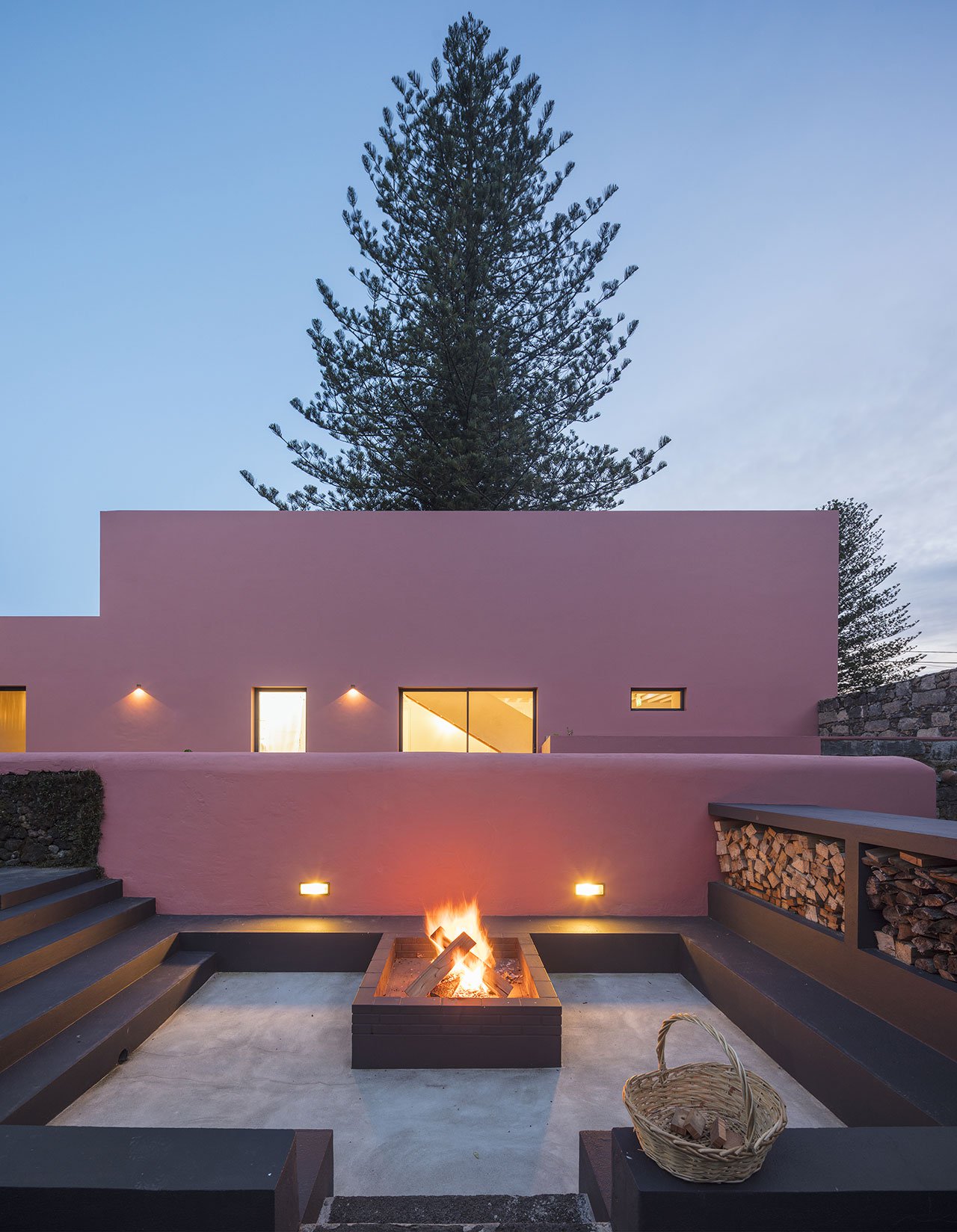 A Pretty Shade of Bubblegum Makes the Pink House Pop in the Azores-49