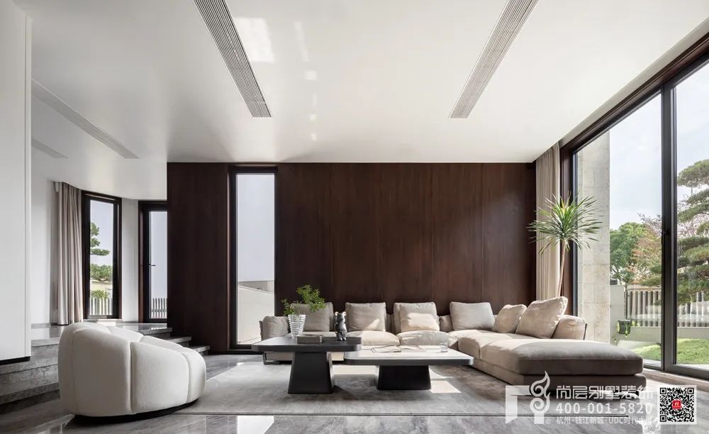 12月新作丨浦江华欣府邸，700㎡现代简约别墅设计，光影映画，构绘心境的微澜！-18