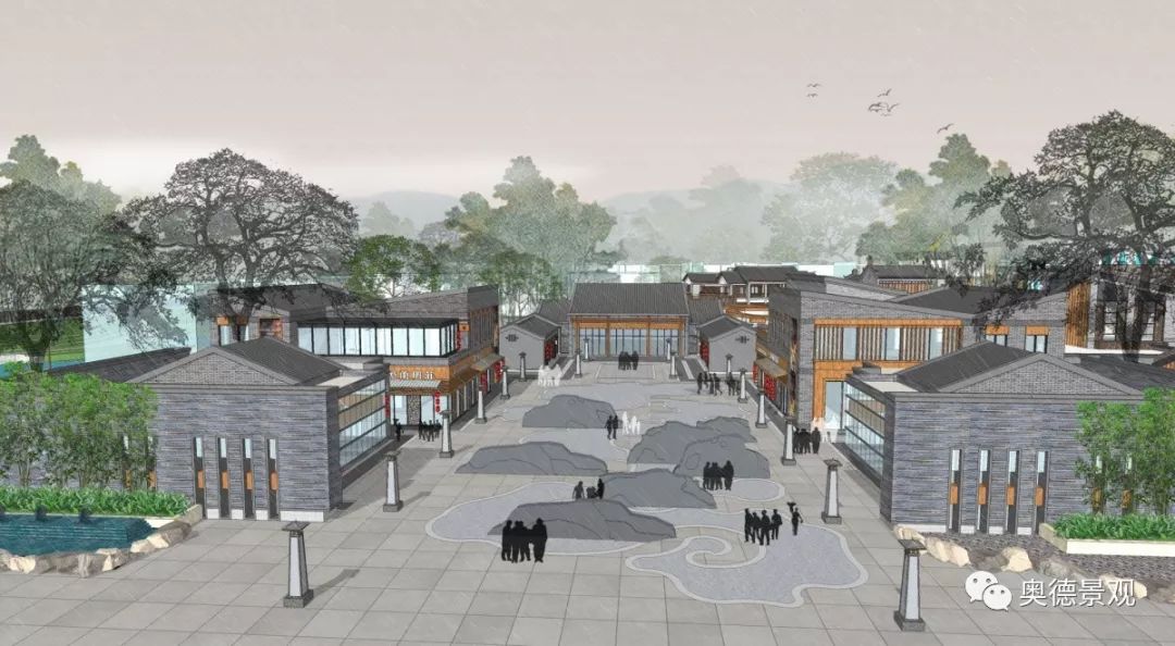 西安沣滨水镇 | 古韵新中式,生态康养的文旅小镇-37