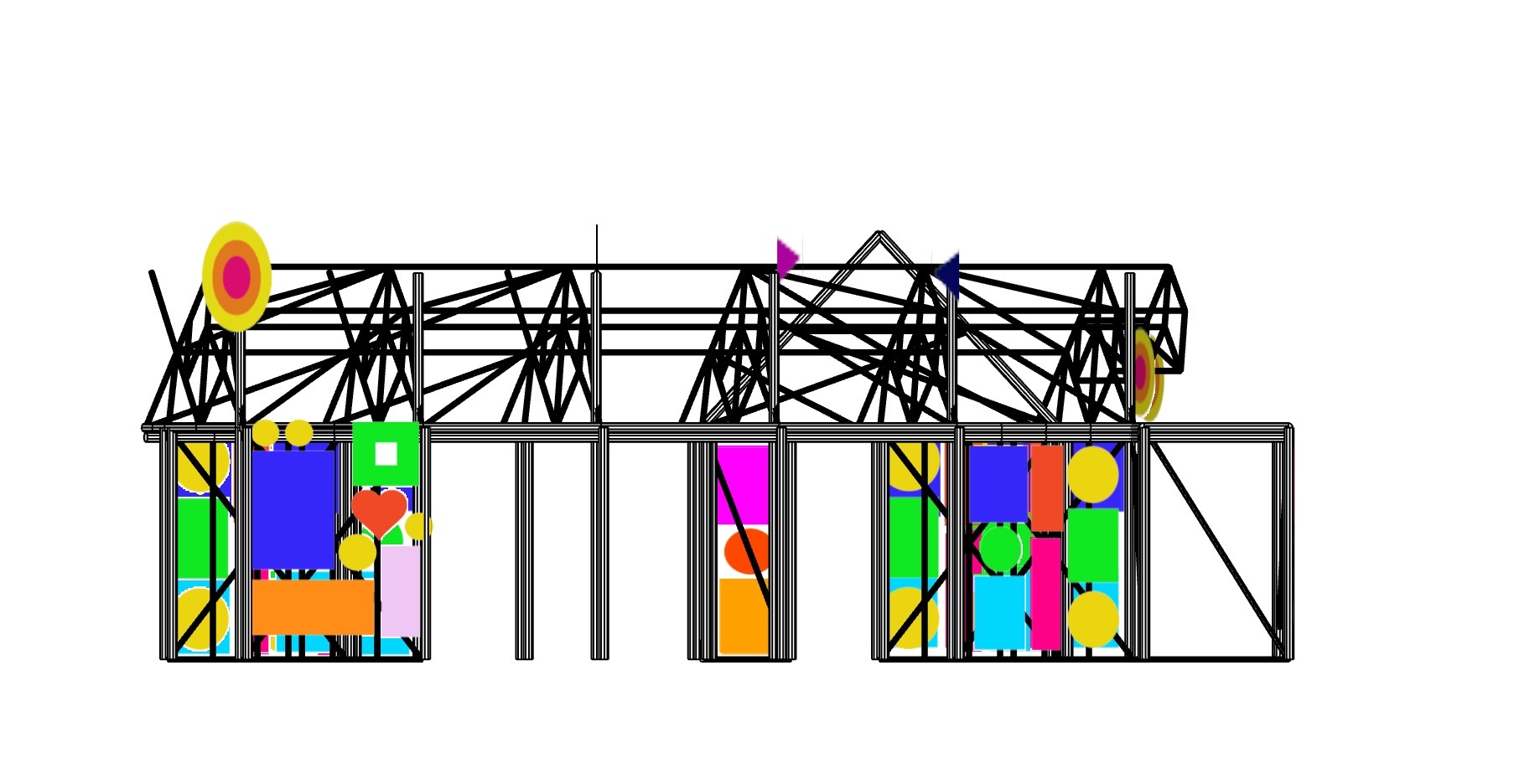 透视竹装置丨英国伦敦丨Morag Myerscough-39