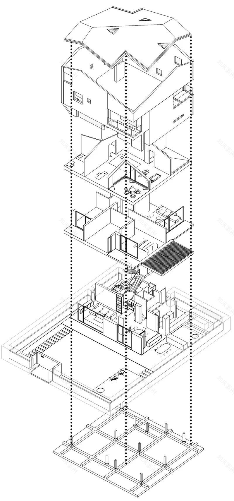 150 万打造现代极简别墅,滑梯藏匿童趣空间-124