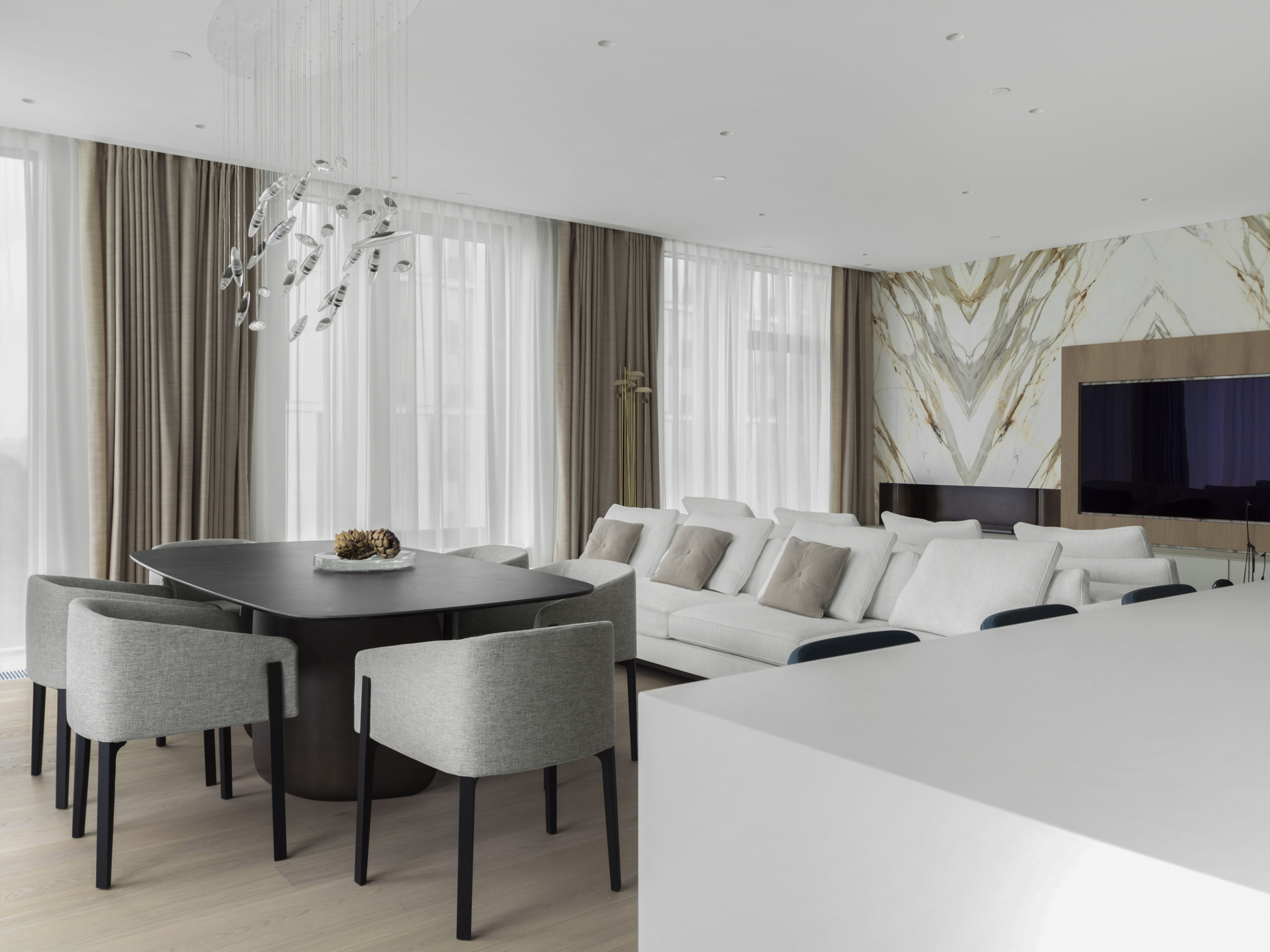 ЖК «Воробьев дом» 200平公寓室内设计丨俄罗斯莫斯科丨Kerimov Architects-21