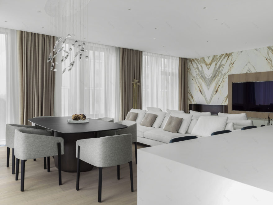 ЖК «Воробьев дом» 200平公寓室内设计丨俄罗斯莫斯科丨Kerimov Architects-21