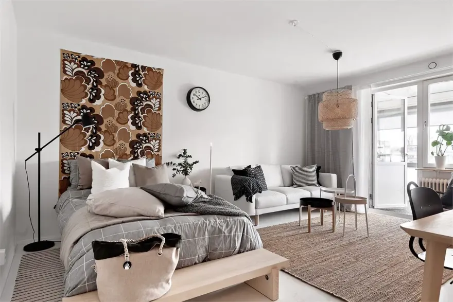 小空间大变身 | 瑞典清新风格公寓的装饰秘密-1