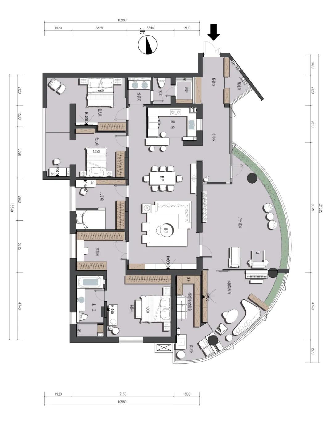 国博新城 278㎡现代家居,浪漫空间与生活细节的完美融合-20