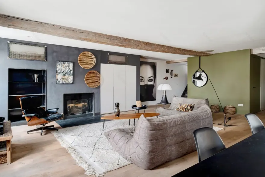 优雅设计尽显,lyon 中心复式公寓的魅力改造-1