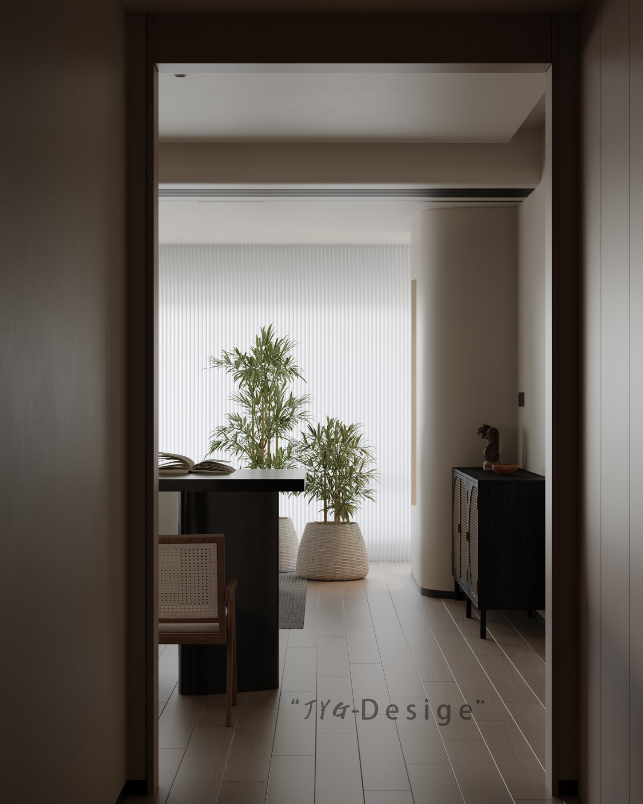 垞寂风客厅设计 | 大横厅拱门打造舒适空间-5