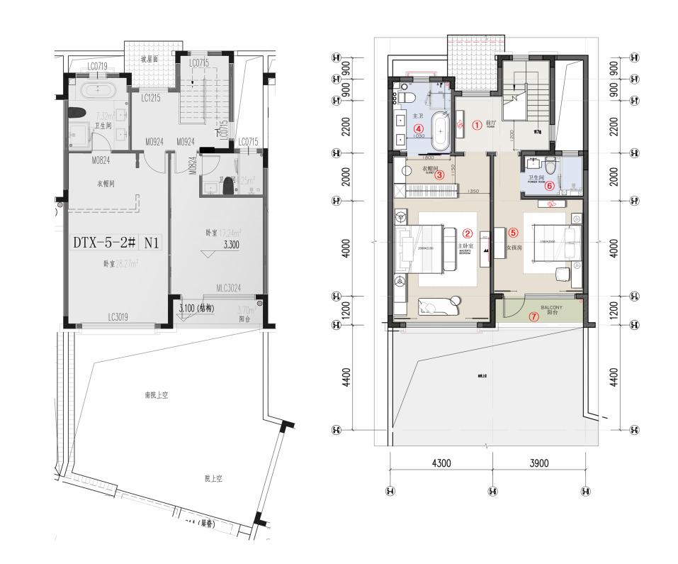 芜湖古城二期别墅N1户型丨中国芜湖丨D&T鼎图设计-53