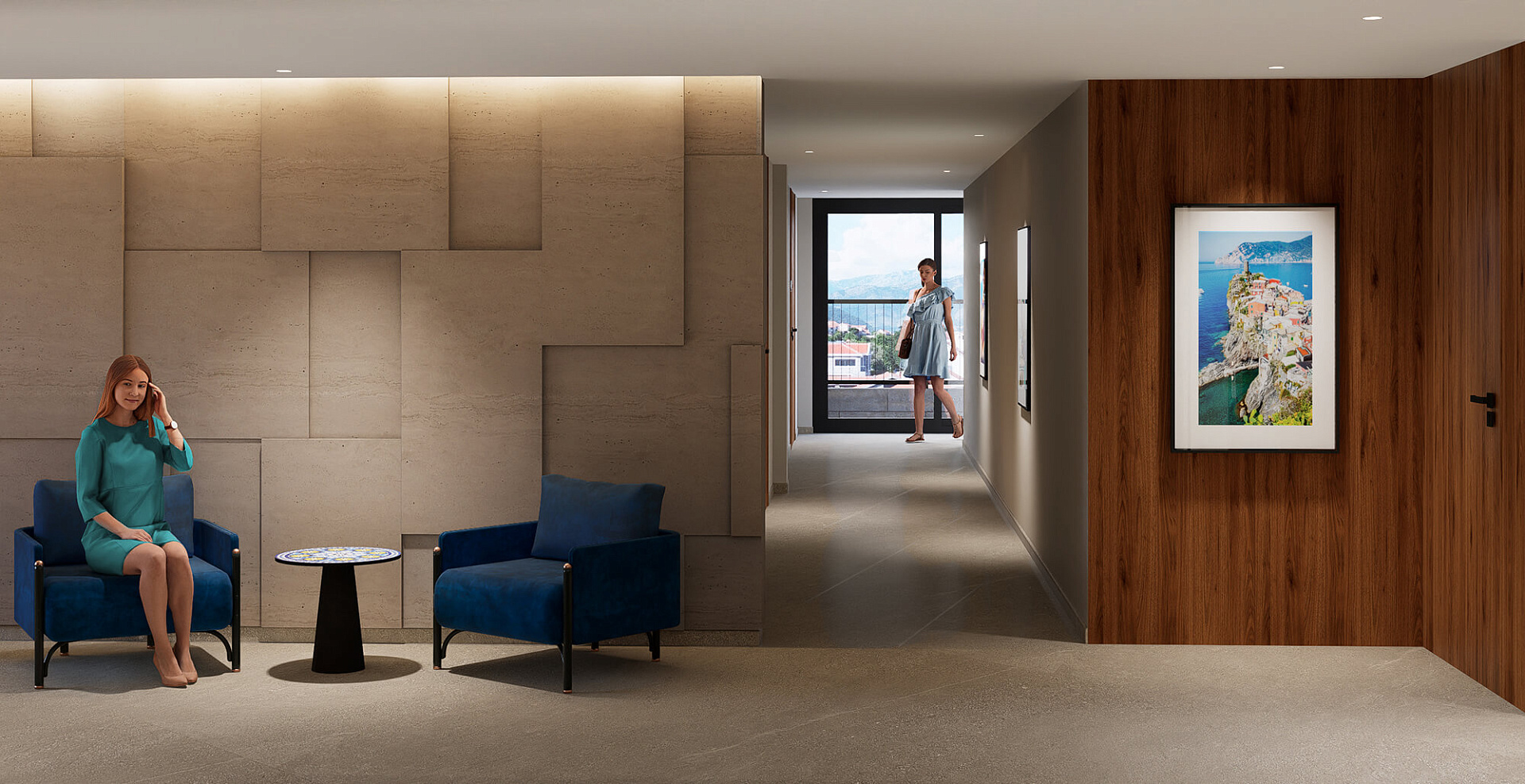 Tivat Residence公寓公共区域室内设计丨Project建筑事务所-17