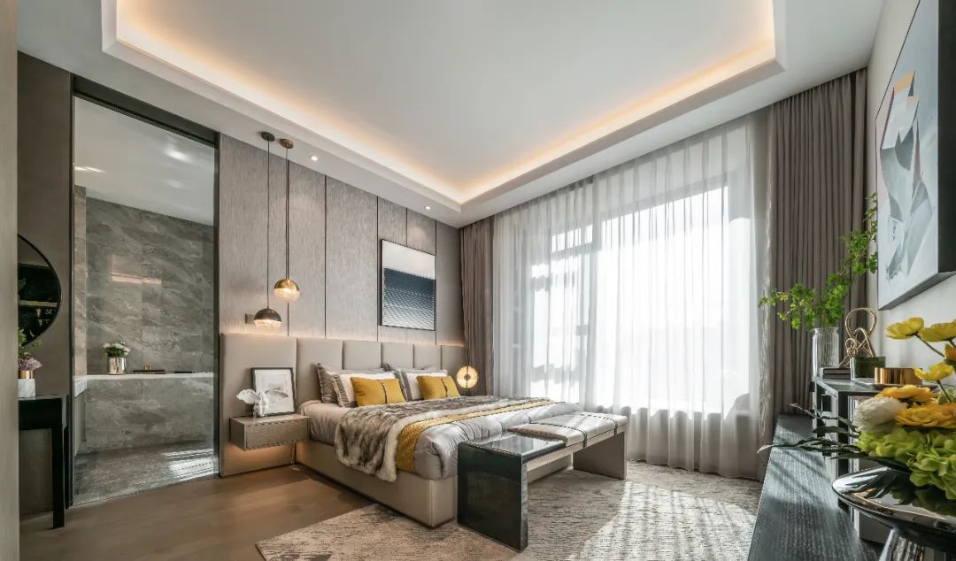 春光里的温暖家 | 济南奥体金茂府 230 样板间设计-28