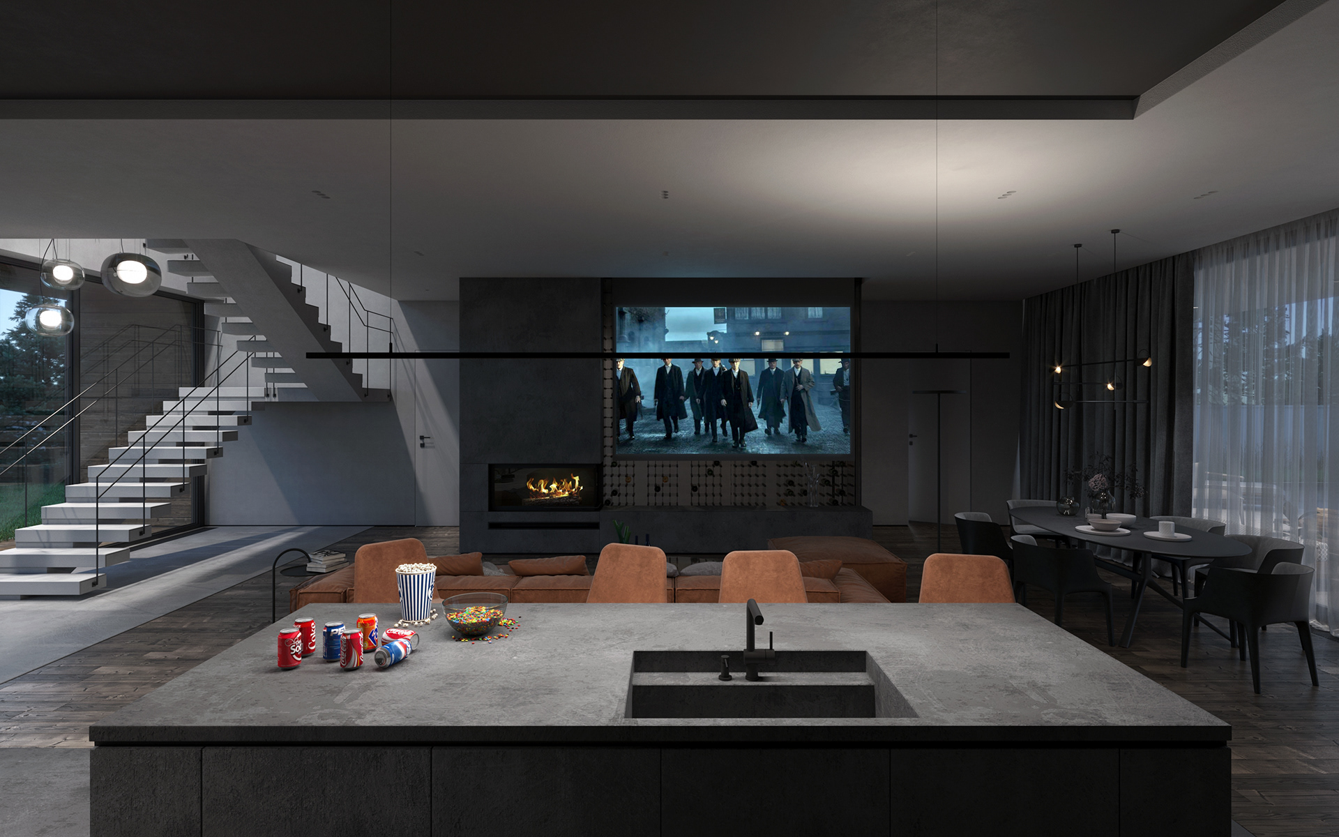 混凝土+木材公寓-4