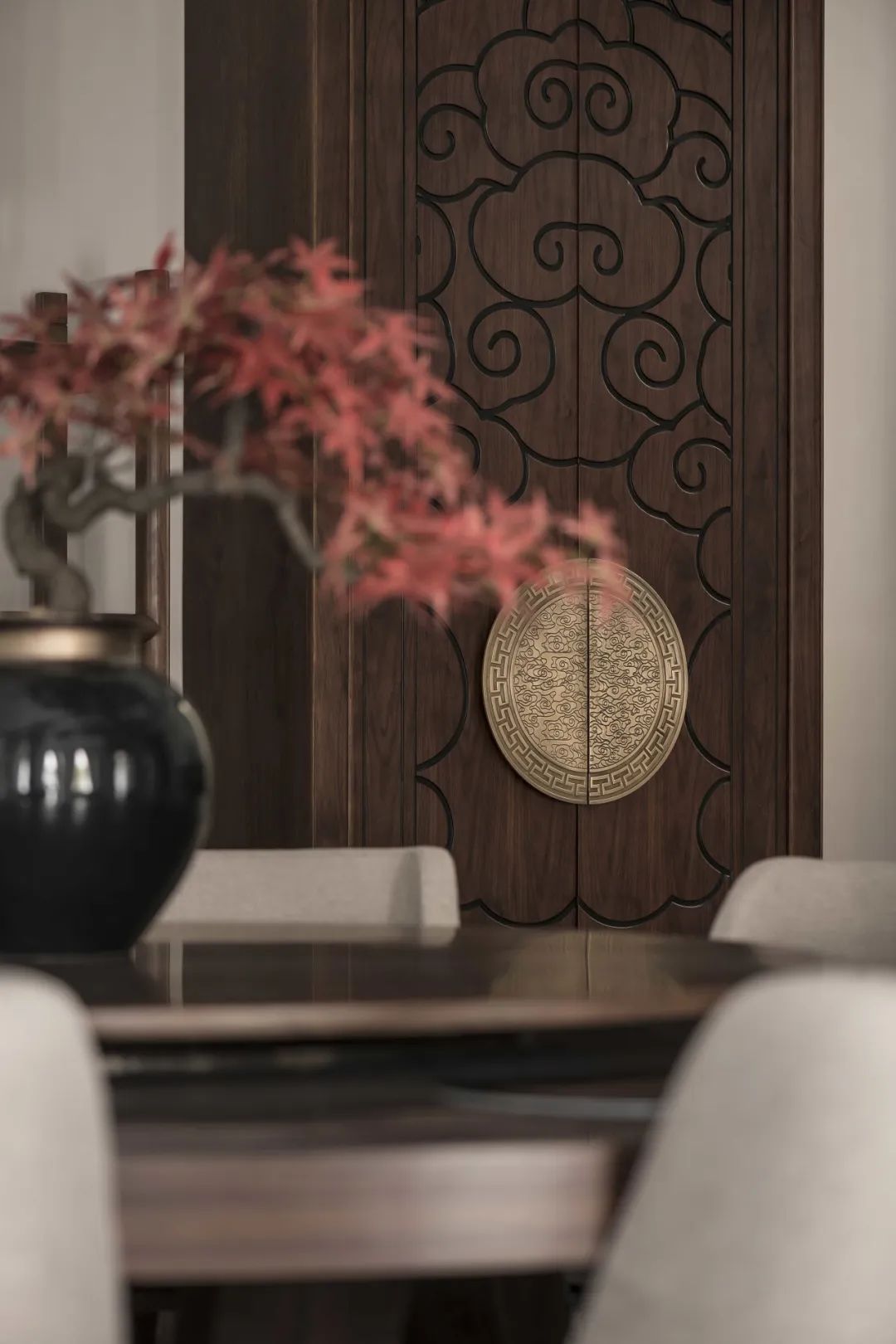 别墅非家装丨1100平方新中式，闲雅宁静的意蕴美-42