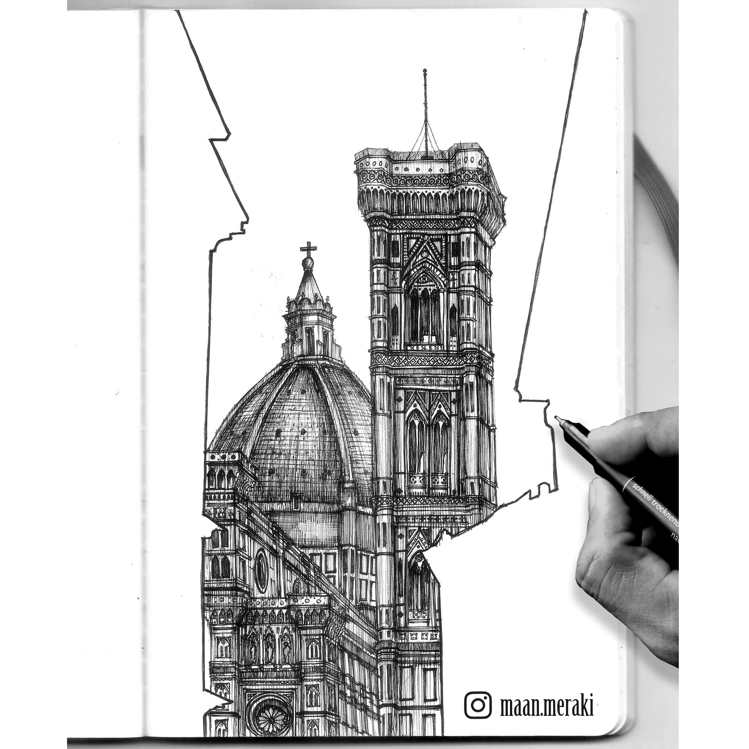 Pen and Ink Architecture Sketches-7