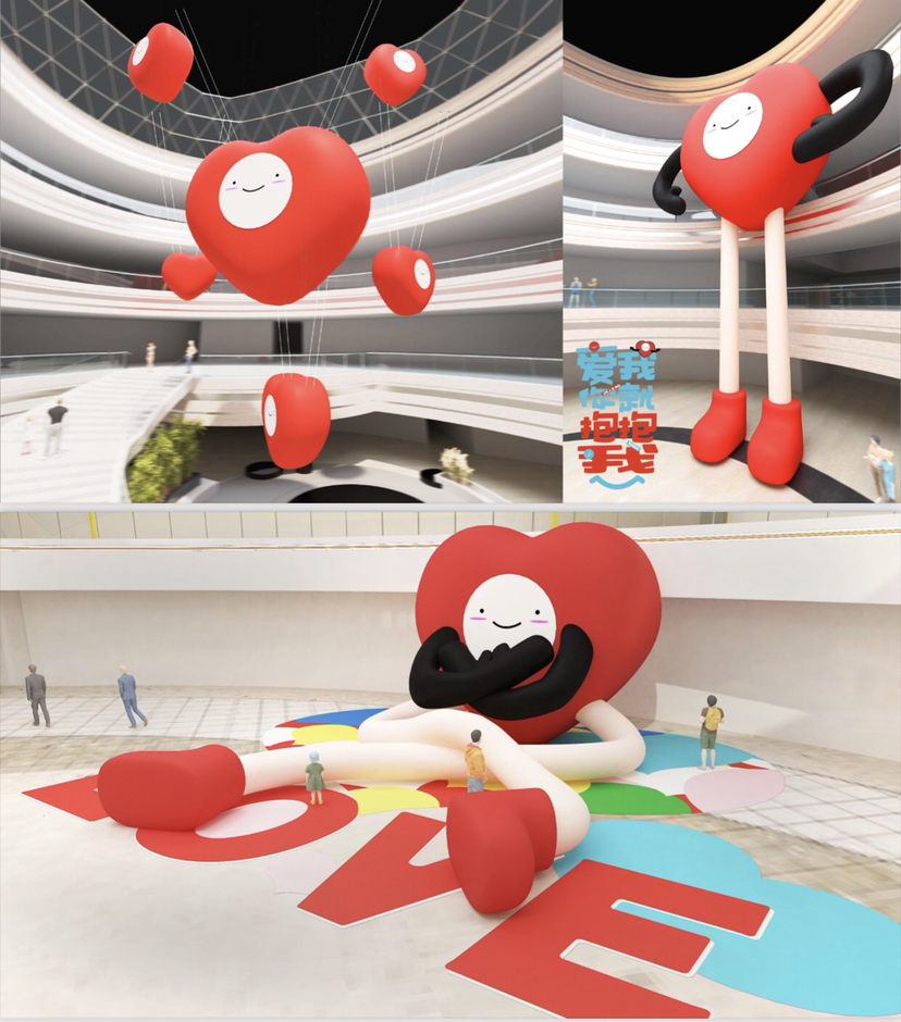 2022 年情人节“抱柱（住）爱情”美陈方案-8