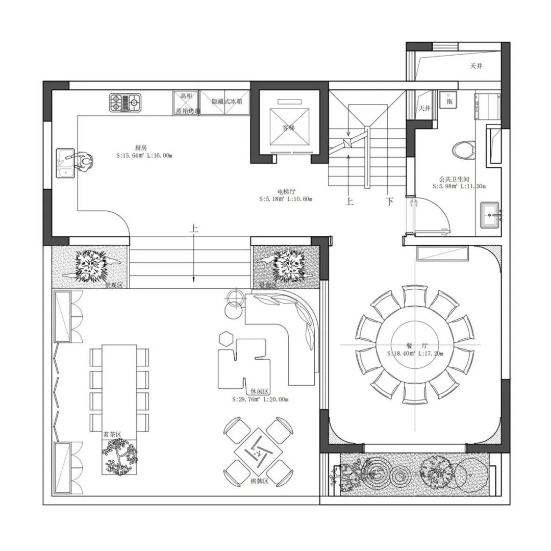 300㎡木质与石材奏响现代风的自然和弦丨紫苹果全案设计-5