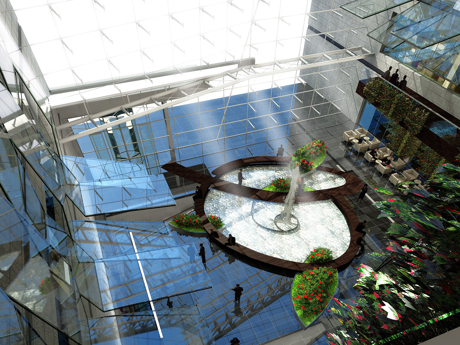 The interiors of the office center Red rose Alexandra Fedorova-5