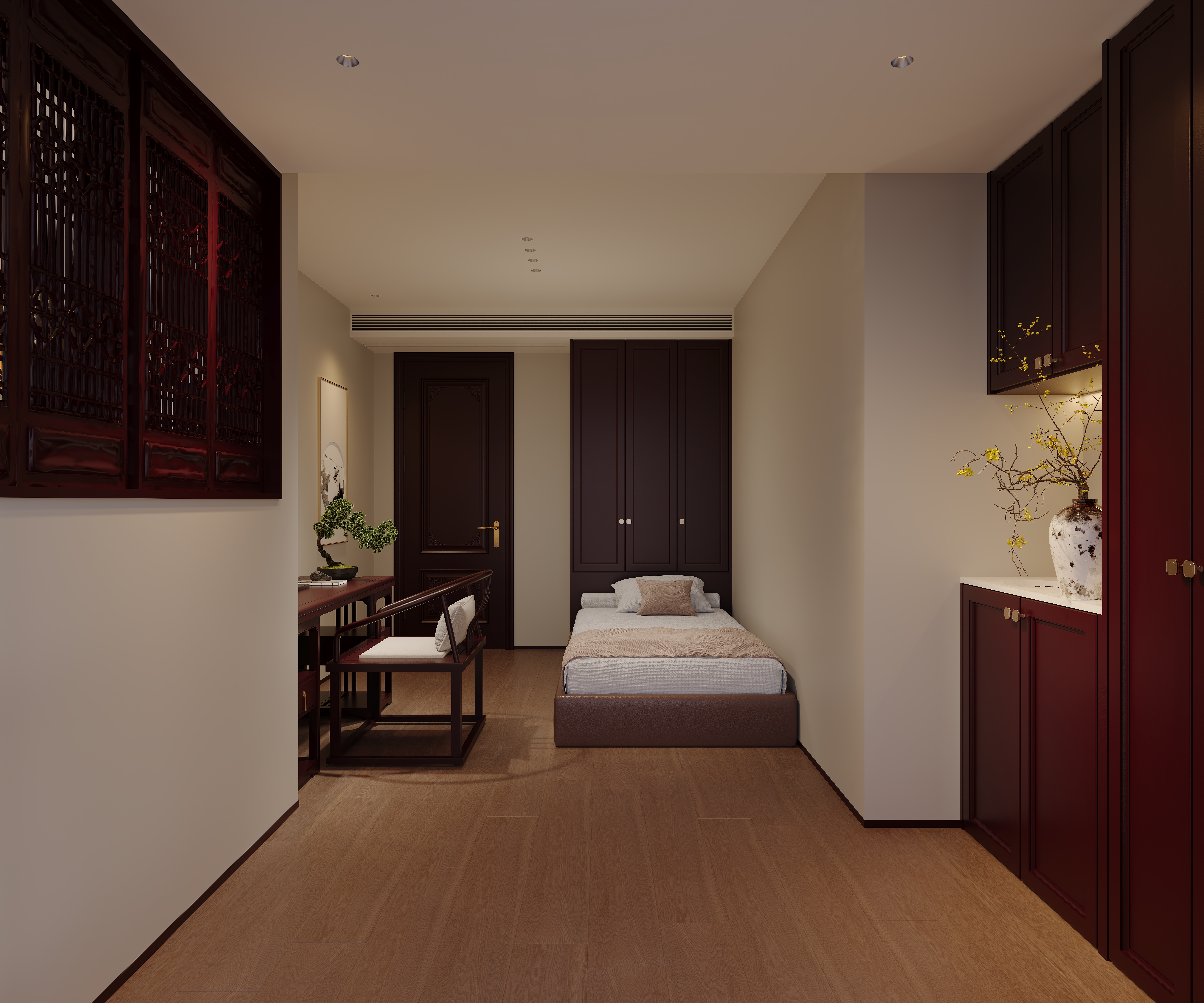 近期渲染 夜景新中式-4