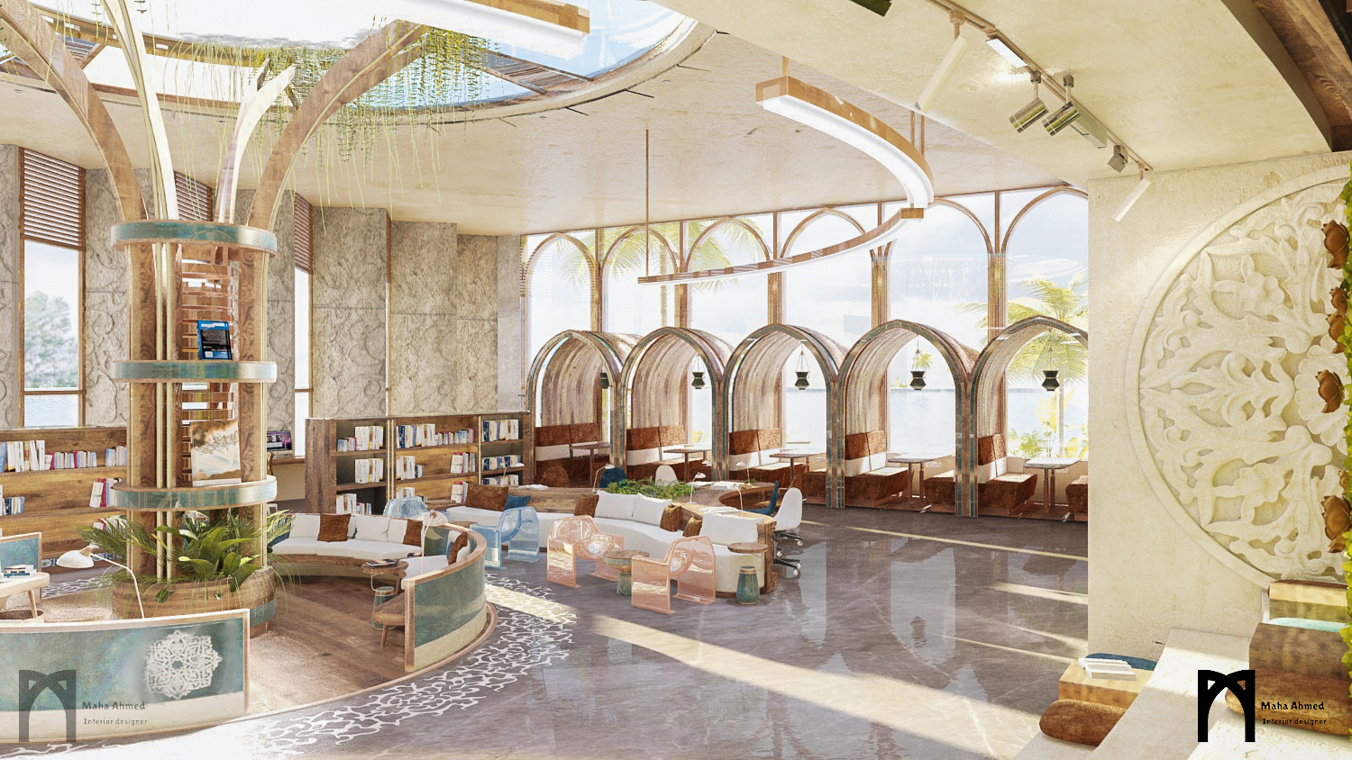 Moltaqa 文化中心图书馆丨埃及开罗丨Maha Ahmed-10