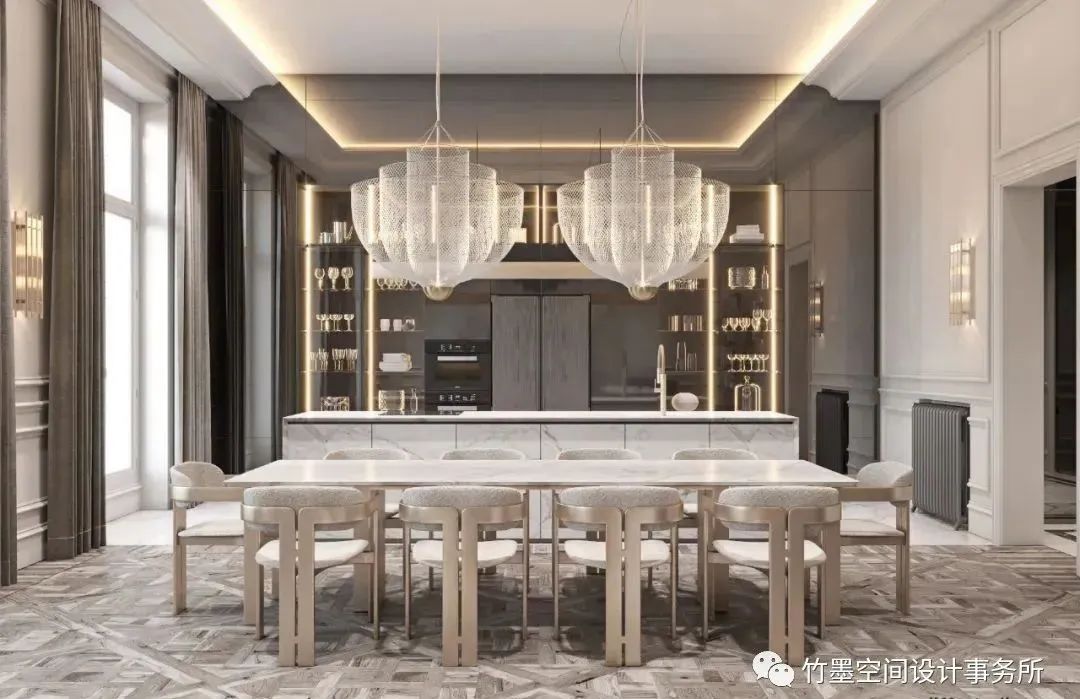 法式轻奢之美·竹墨空间设计事务所 200㎡艺术住宅-0