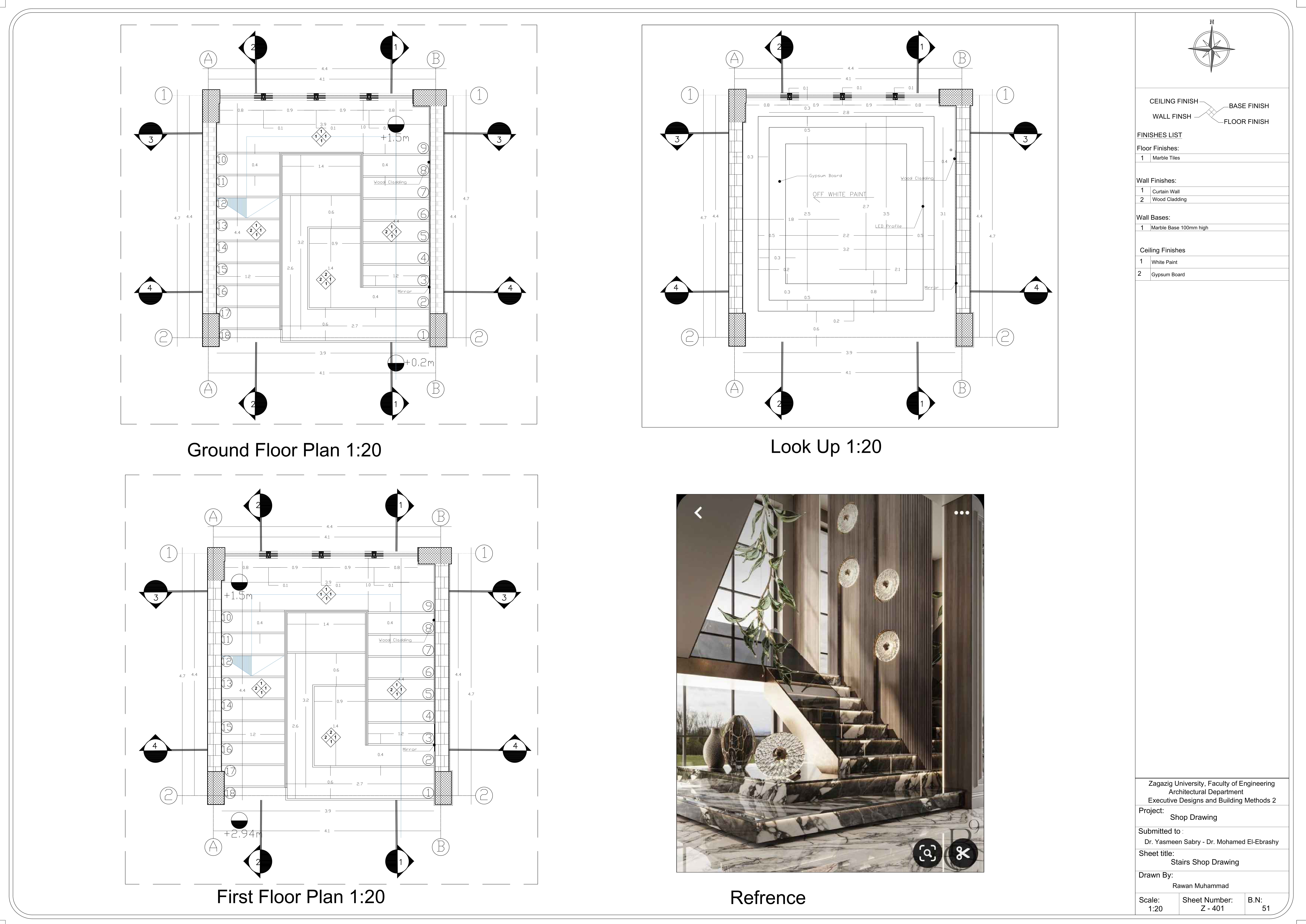 施工图纸工作项目丨Zagazig University 建筑系-9